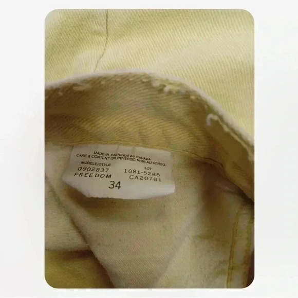 Tommy Hilfiger Vintage Yellow Straight Leg Jeans Size 34 - Picture 9 of 12